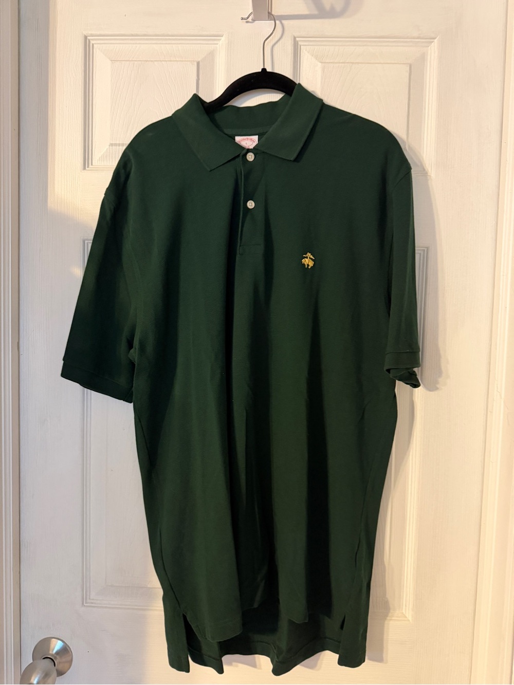 Brooks Brothers Dark Green Polo with Gold Emblem
